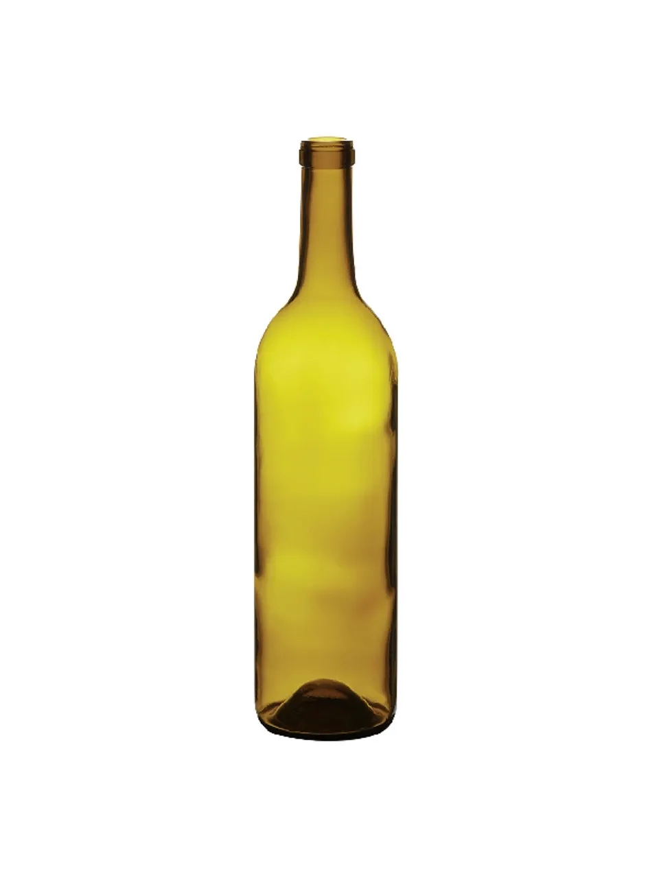 750 ml Lucia,  Antique Green Glass Claret Wine Bottles, Cork Finish