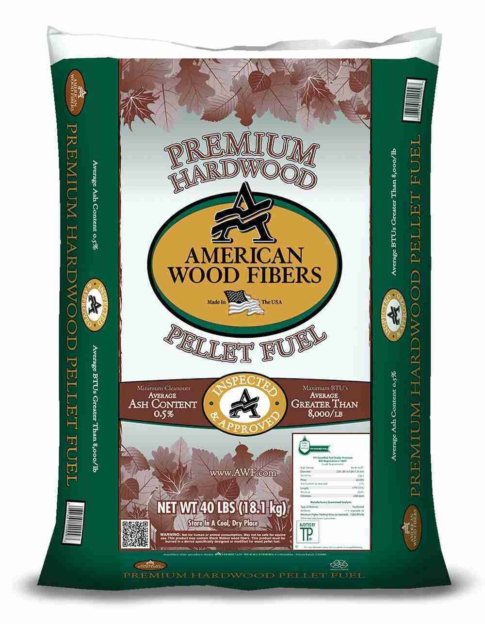 WOOD PELLET FUEL AWF HARDWOOD 40LB