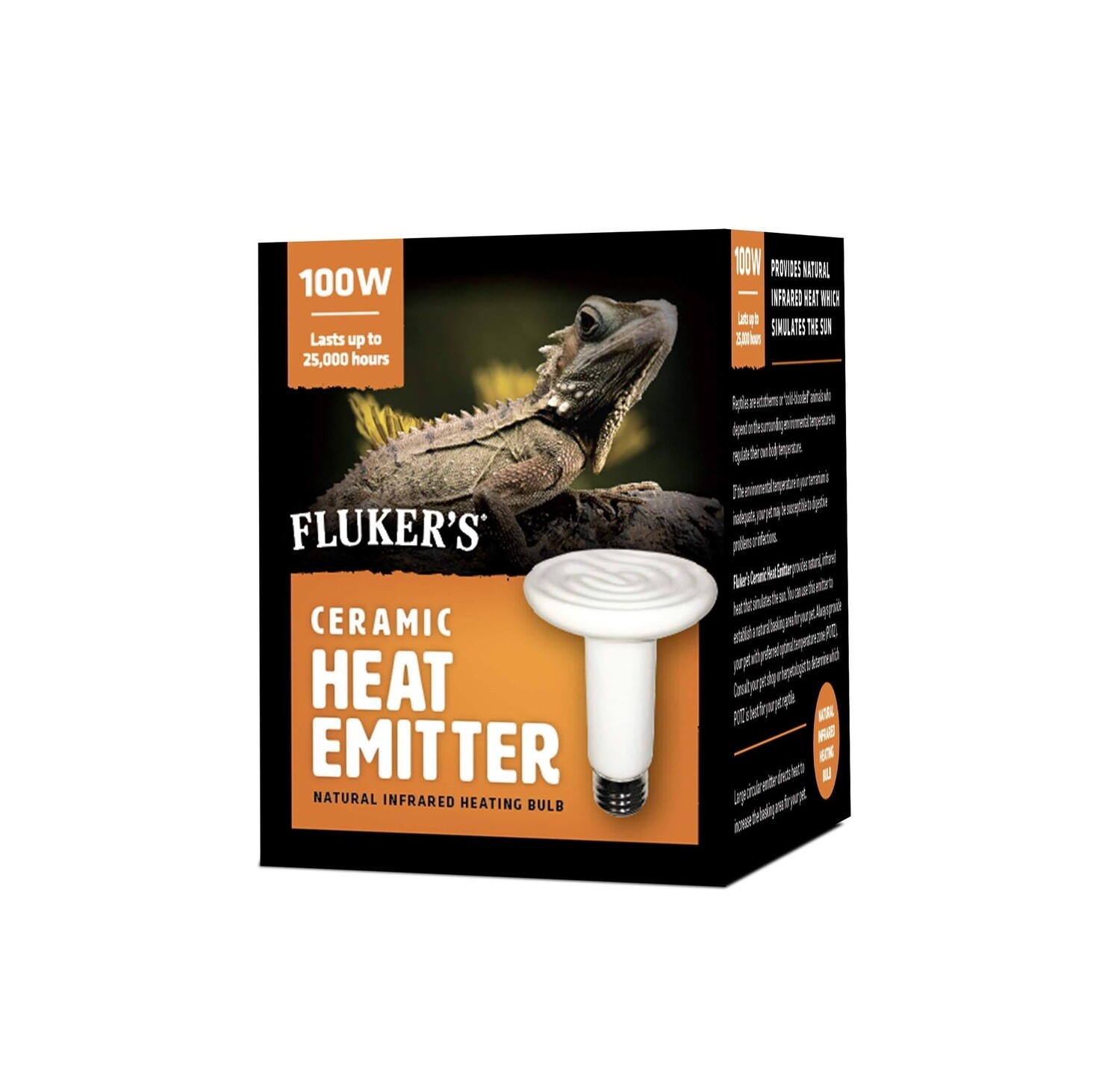 FLUKERS CERAMIC HEAT EMITTER 100w