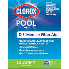 CLOROX FILTER AID DIATOMACEOUS EARTH 24LB 50024CLX