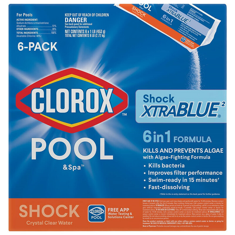 CLOROX POOL &amp; SPA SHOCK XTRABLUE 6X1LB 36006