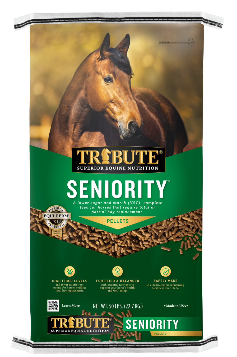 TRIBUTE SENIORITY PELLET 50LB