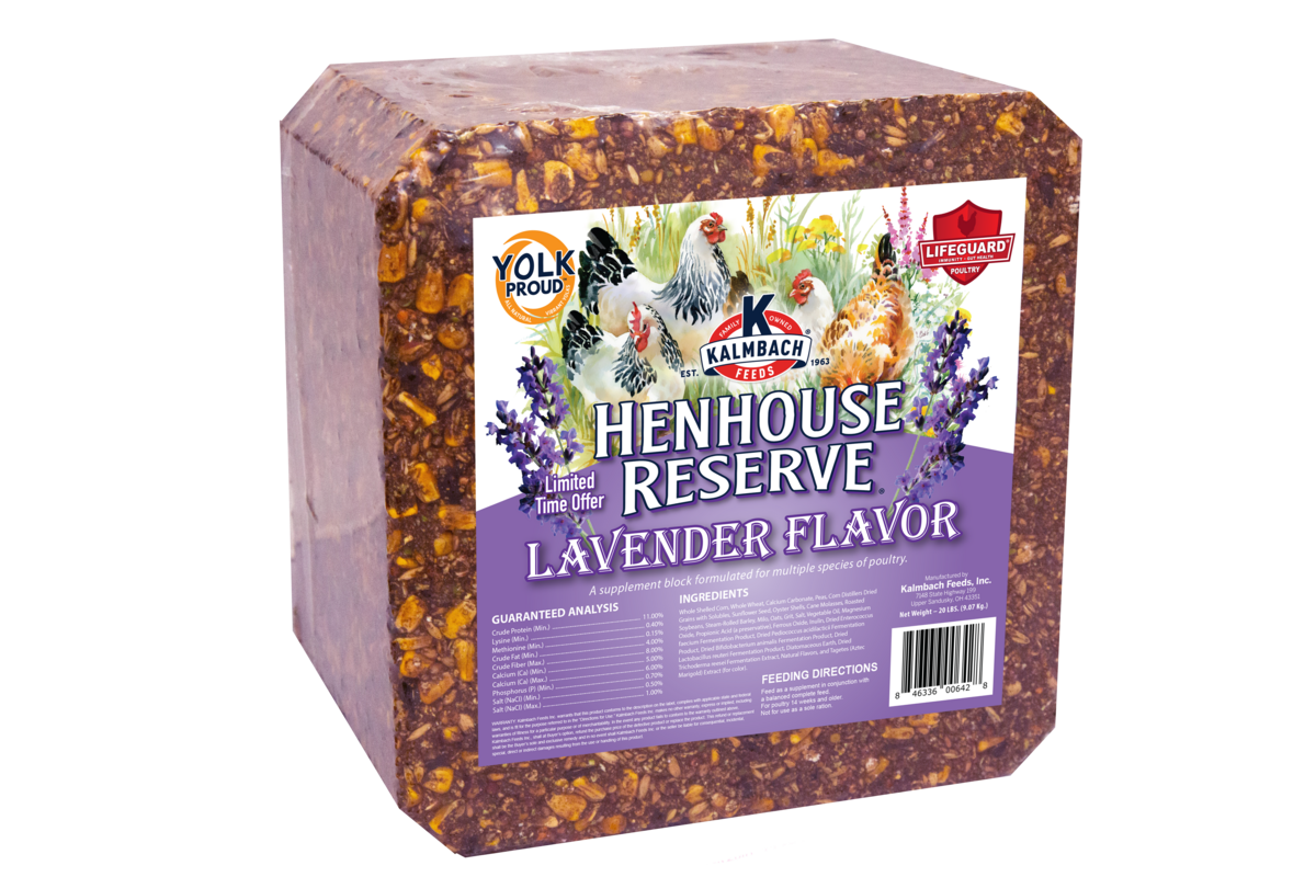 HENHOUSE RESERVE LAVENDER BLOCK 20LB