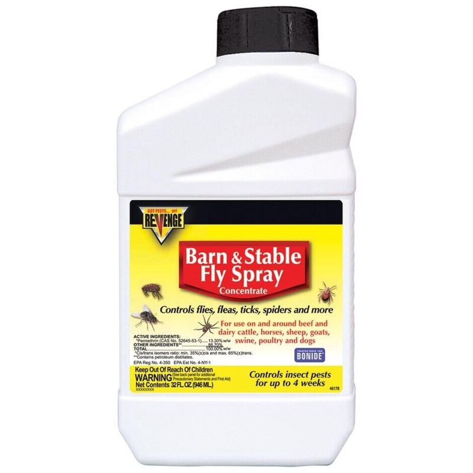 REVENGE BARN &amp; STABLE FLY SPRAY CONC QT