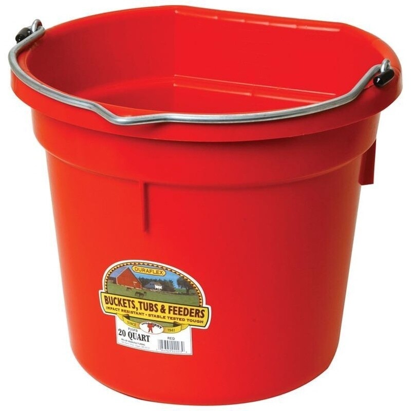 BUCKET FLATBACK 20QT RED