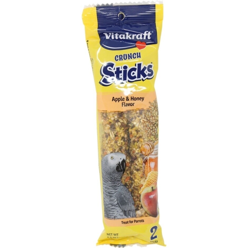 VITAKRAFT PARROT APPLE &amp; HONEY CRUNCH STICKS