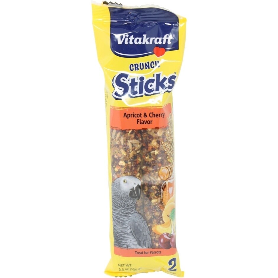 VITAKRAFT PARROT APRICOT &amp; CHERRY CRUNCH STICKS