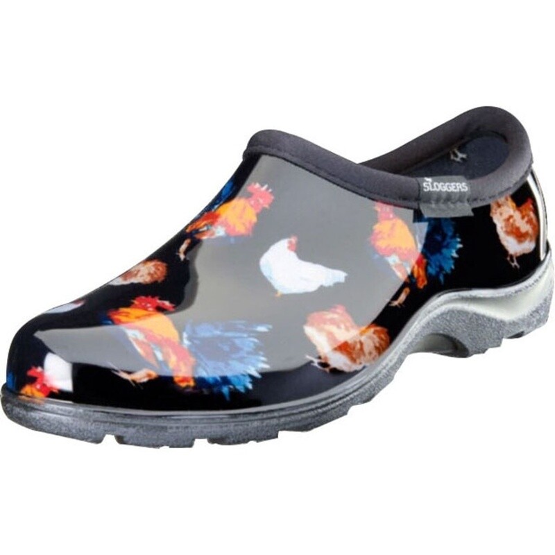 SLOGGERS BLACK CHICKEN SHOE 10