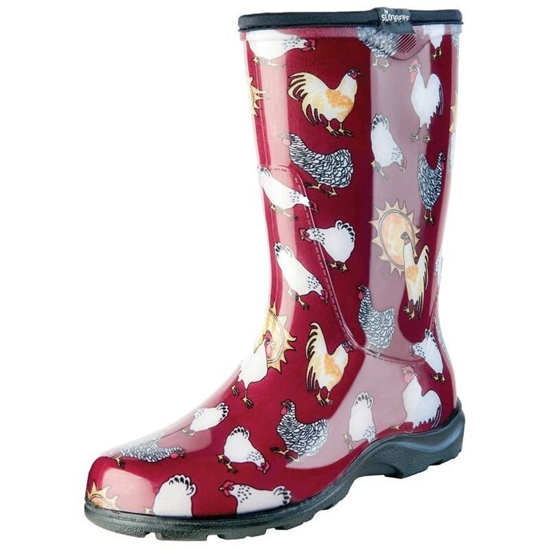 SLOGGERS RED CHICKEN BOOT 6