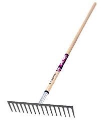 LEVEL RAKE 16-TINE ASH HANDLE