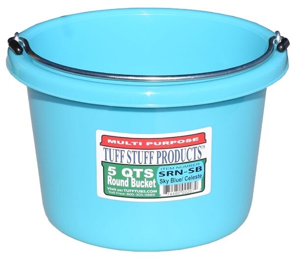 PLASTIC PAIL 5QT SKY BLUE