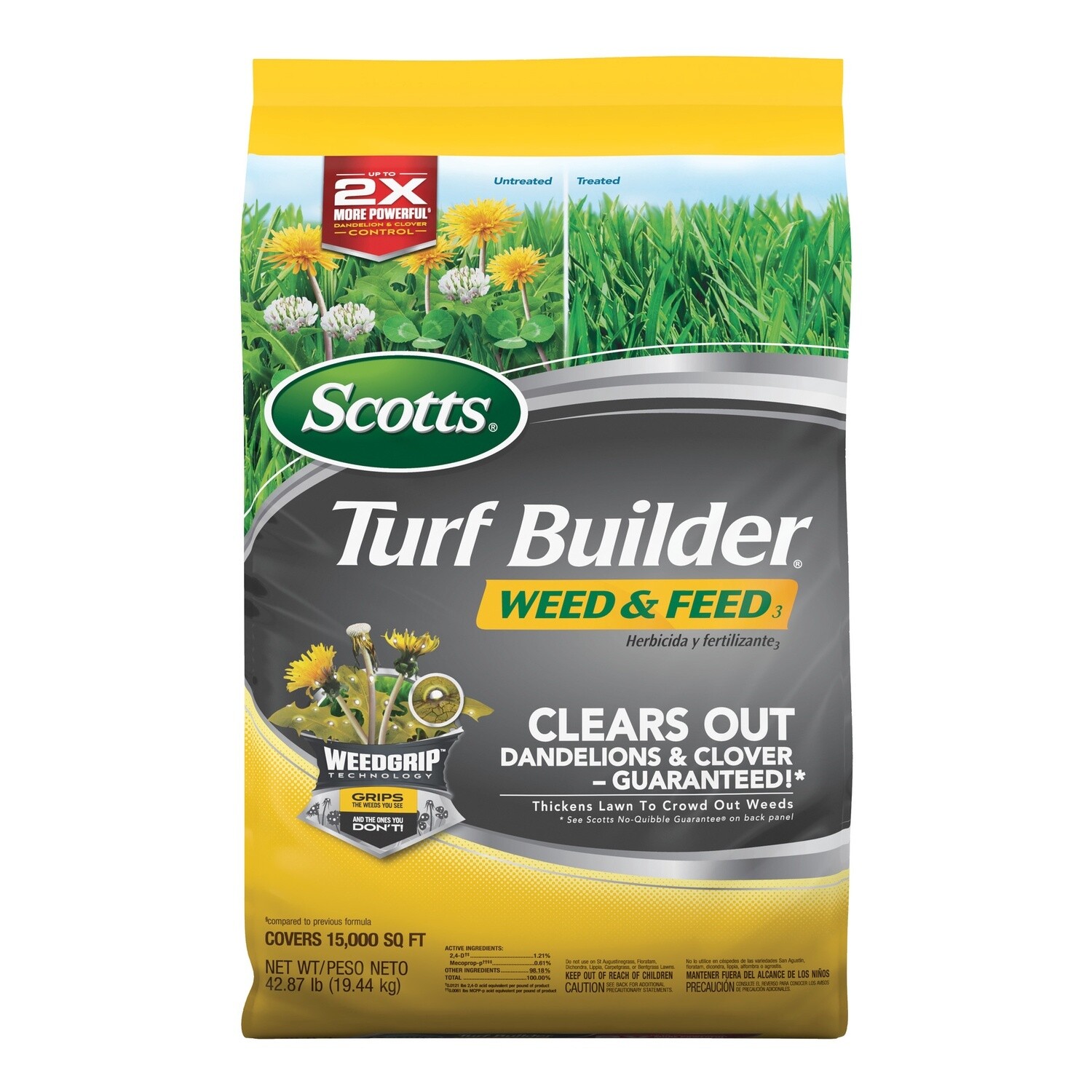 SCOTTS TURF BUILDER WEED &amp; FEED +2 15M (15000-SQFT)