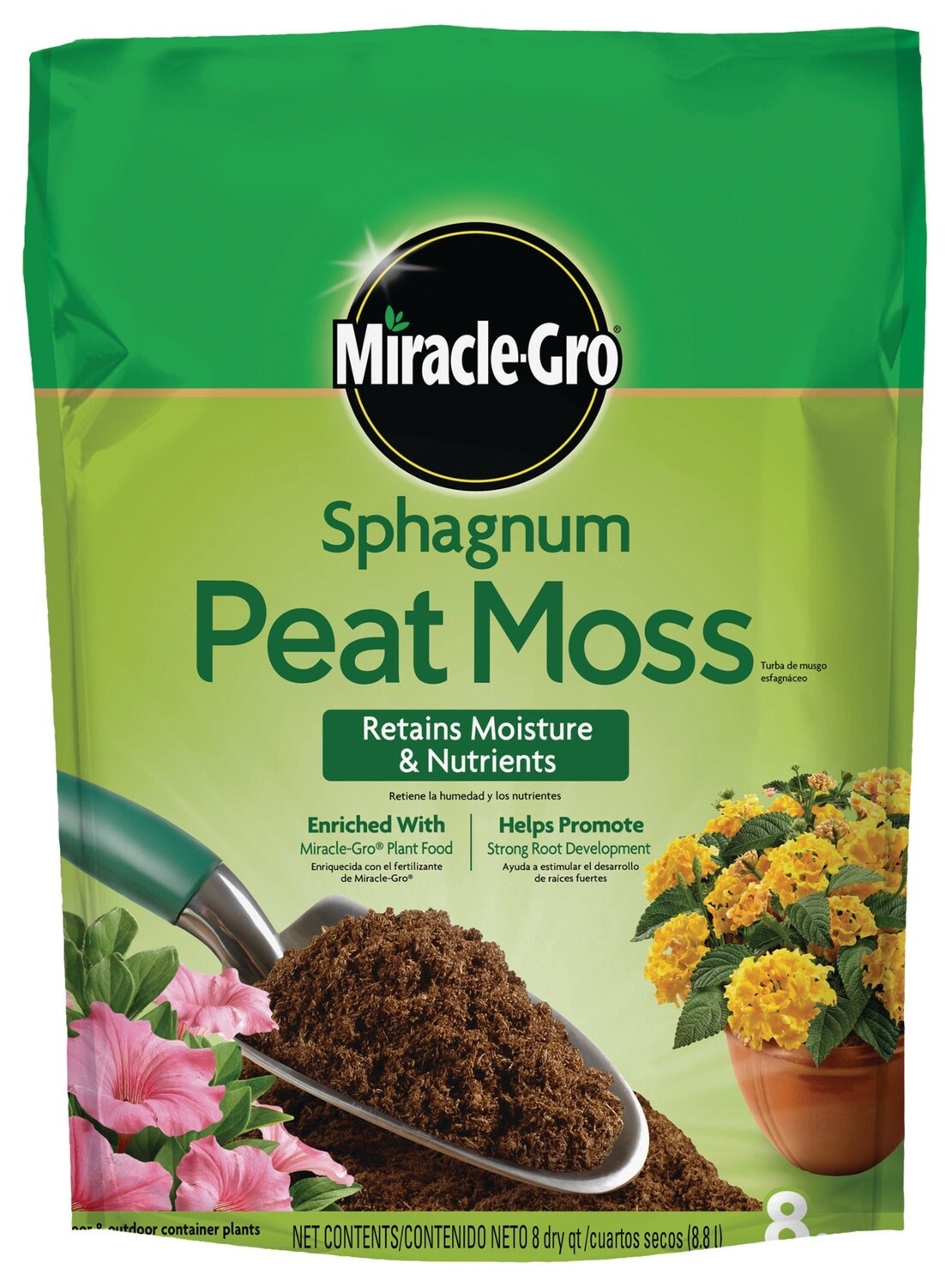 MIRACLE-GRO PEAT MOSS SPHAGNUM 8QT