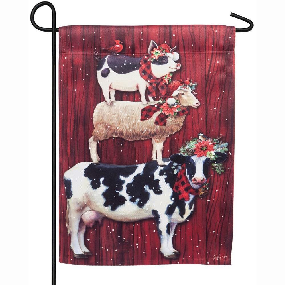 CHRISTMAS FARM STACK FLAG