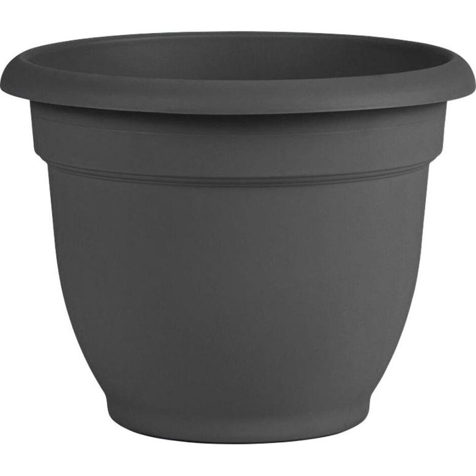 FLOWER POT 6IN CHARCOAL