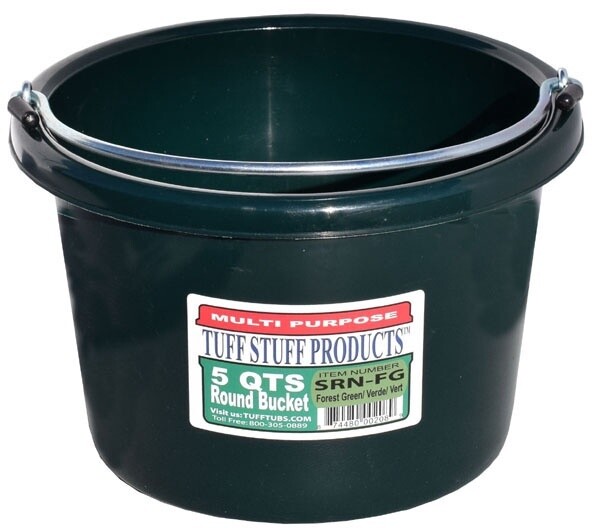 PLASTIC PAIL 5QT FOREST GREEN