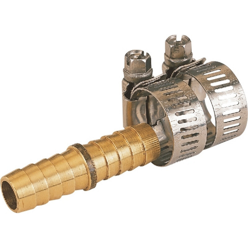 1/2 BRASS HOSE MENDER W/CLAMP