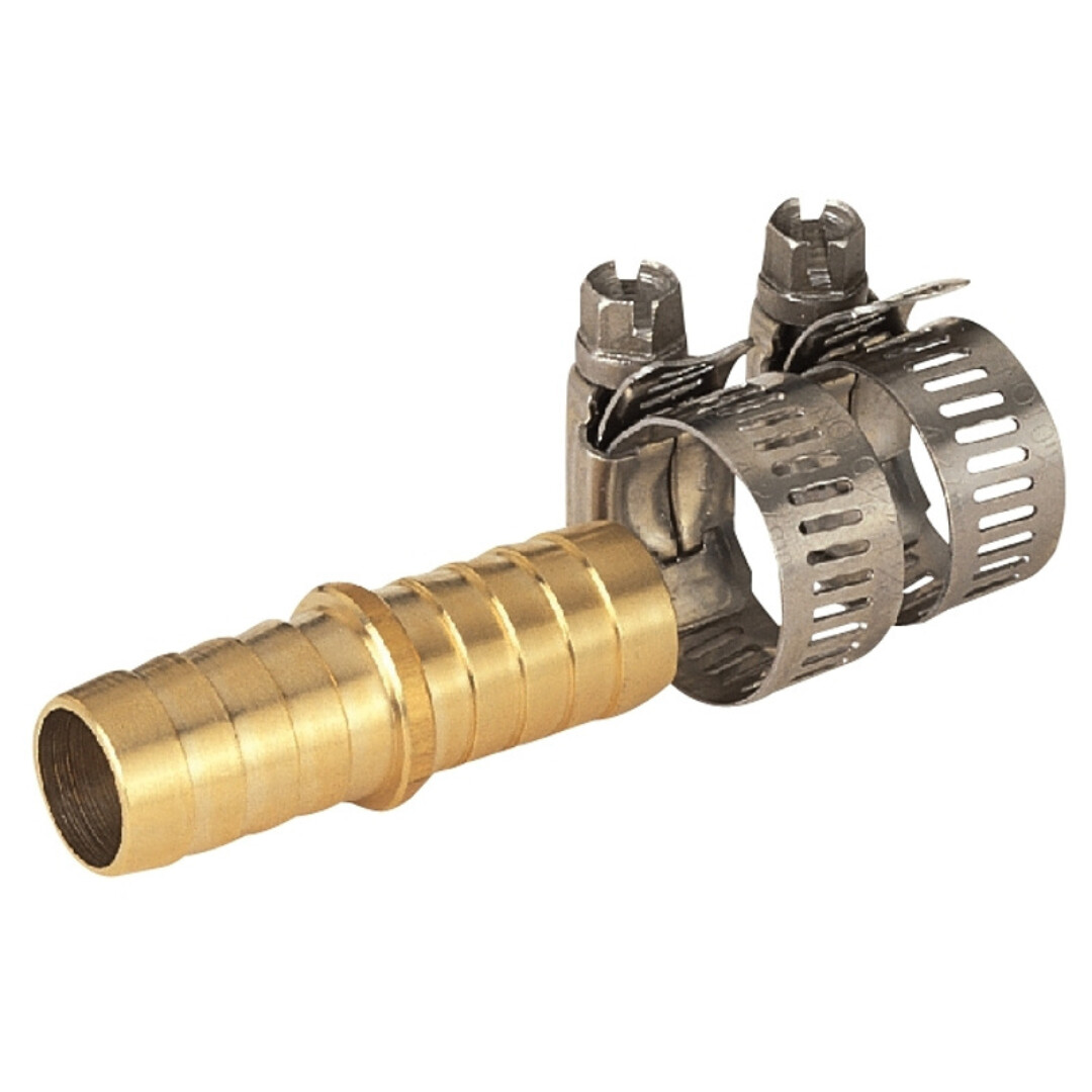 BRASS HOSE MENDER 3/4 W/CLAMPS