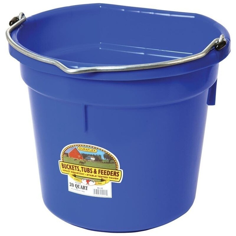 BUCKET FLATBACK 20QT BLUE