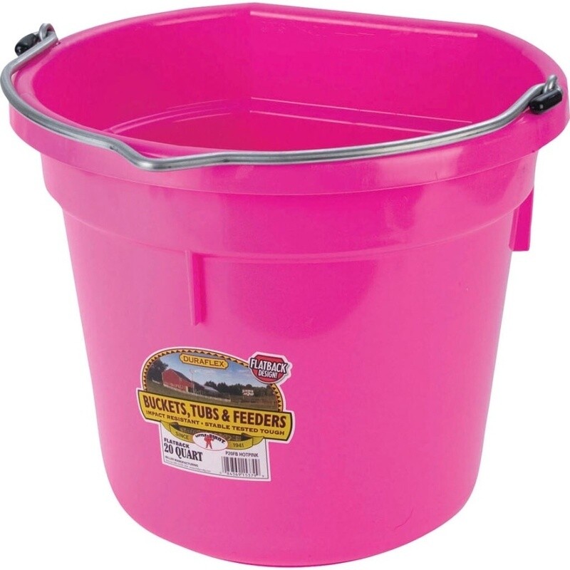 BUCKET FLATBACK 20QT HOT PINK