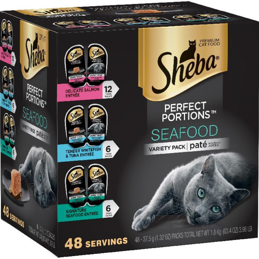 SHEBA SEAFOOD PATE VARIETY 24/2.6OZ