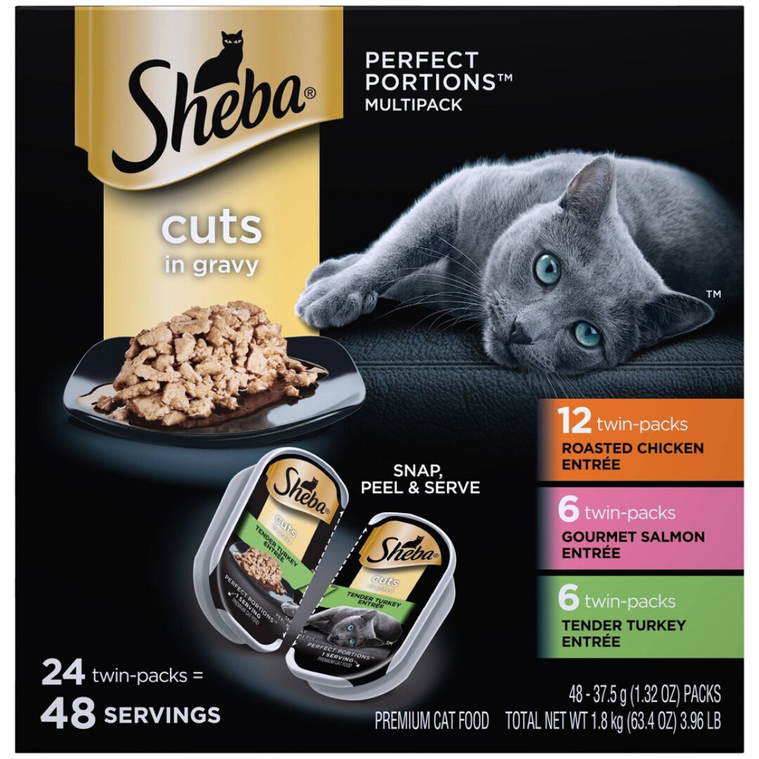 SHEBA CUTS IN GRAVY VARIETY 24/2.6OZ