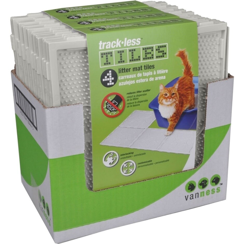 VAN NESS TRACKLESS LITTER MAT SQUARES 4PK