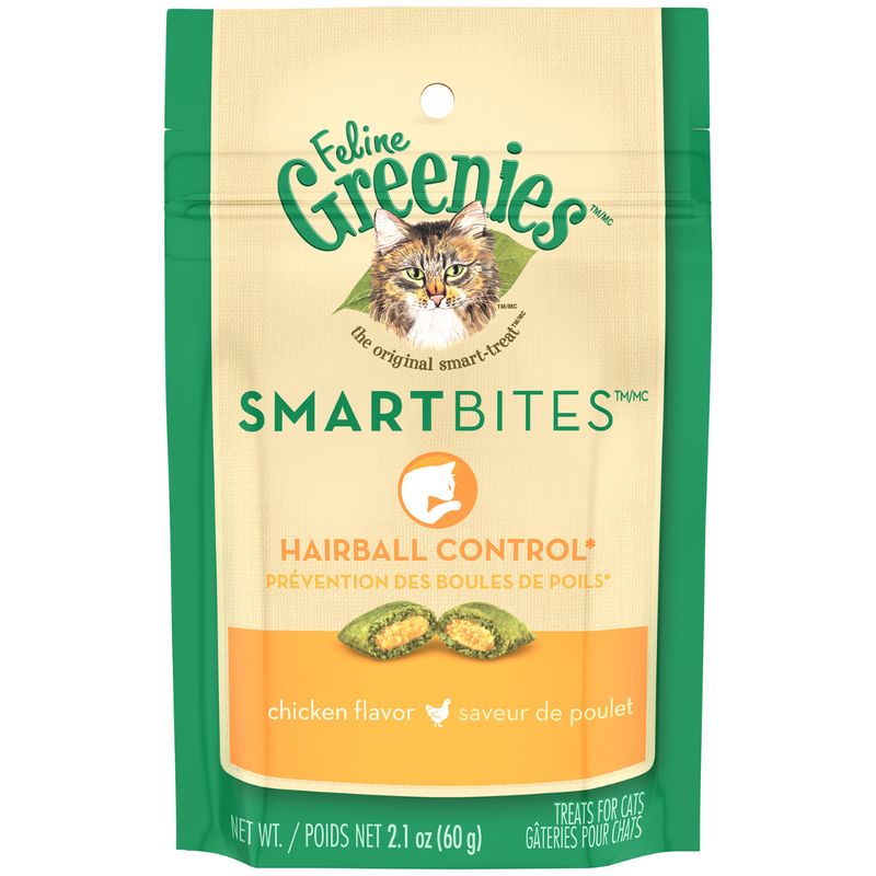 GREENIES FELINE HAIRBALL CHICKEN 2.1OZ
