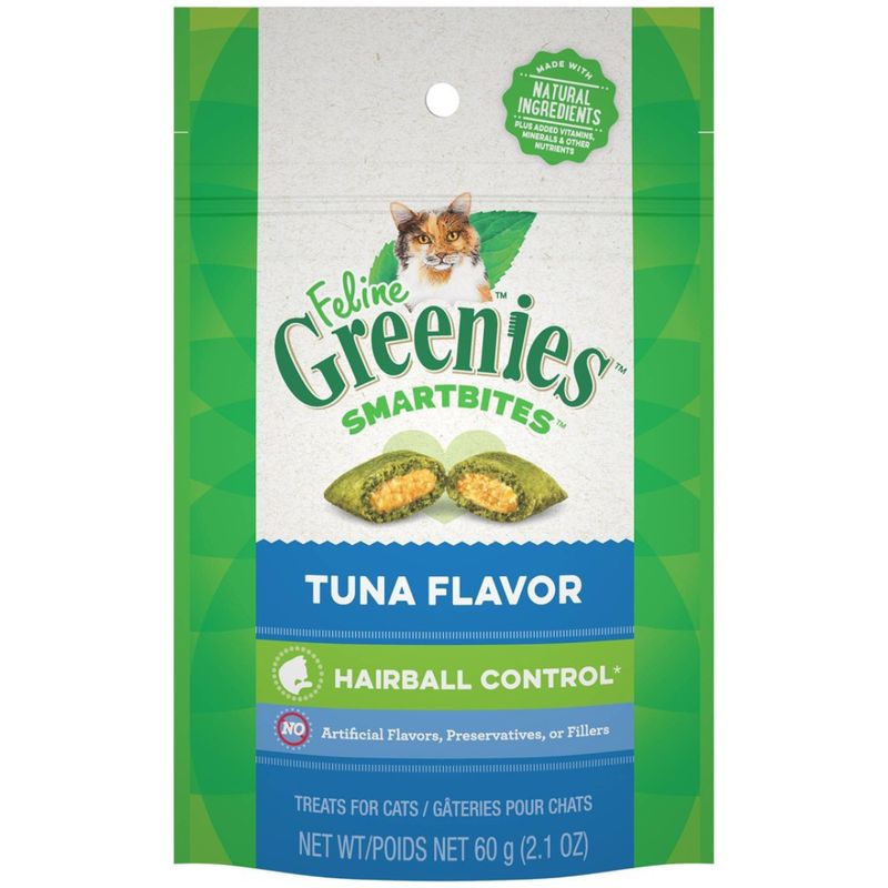 GREENIES FELINE HAIRBALL TUNA 2.1OZ