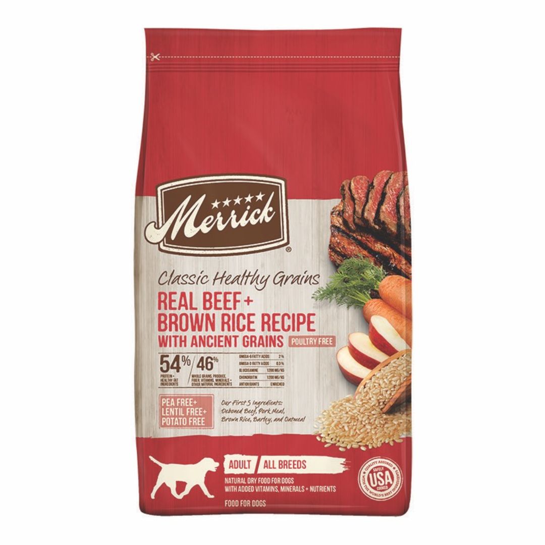 MERRICK BEEF &amp; BROWN RICE 25LB