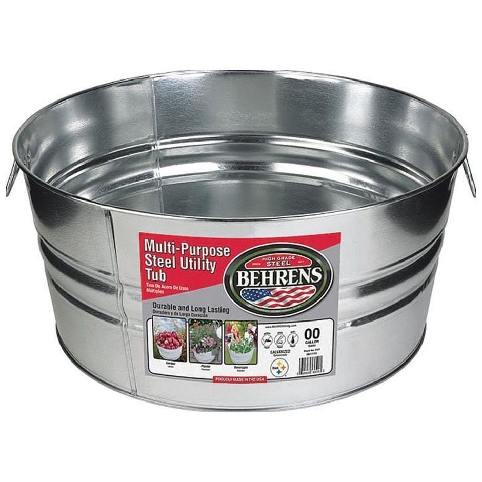 3GS GALVANIZED ROUND WASH TUB 17GAL
