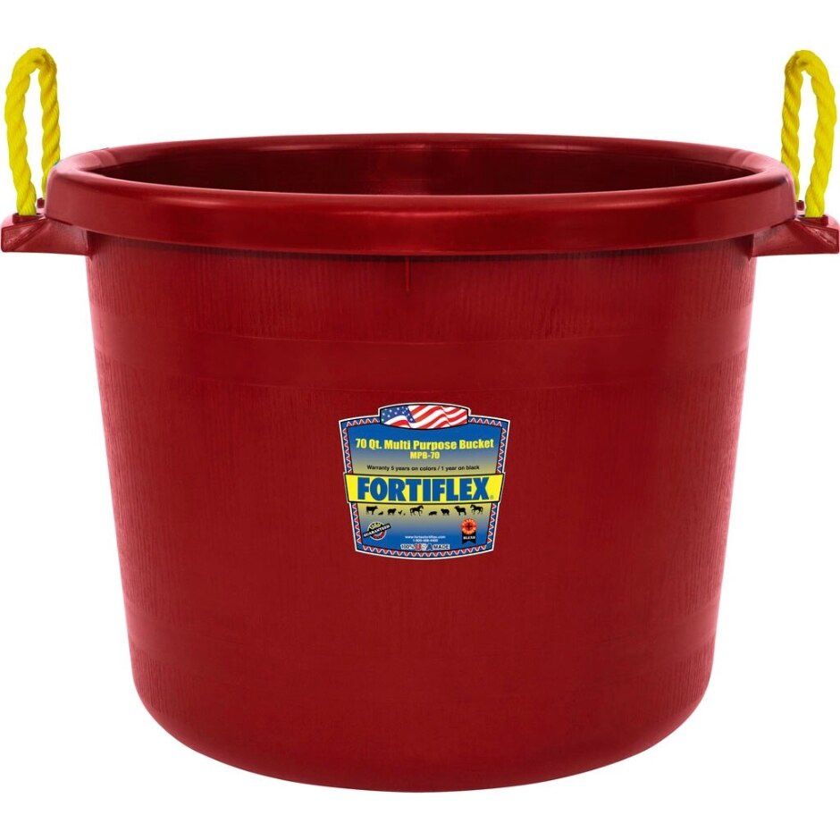 TUB W/ROPE HANDLES RED 70QT MB-70