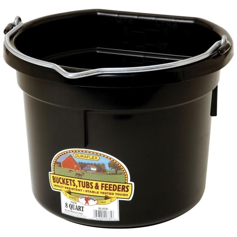 BUCKET FLATBACK 8QT BLACK