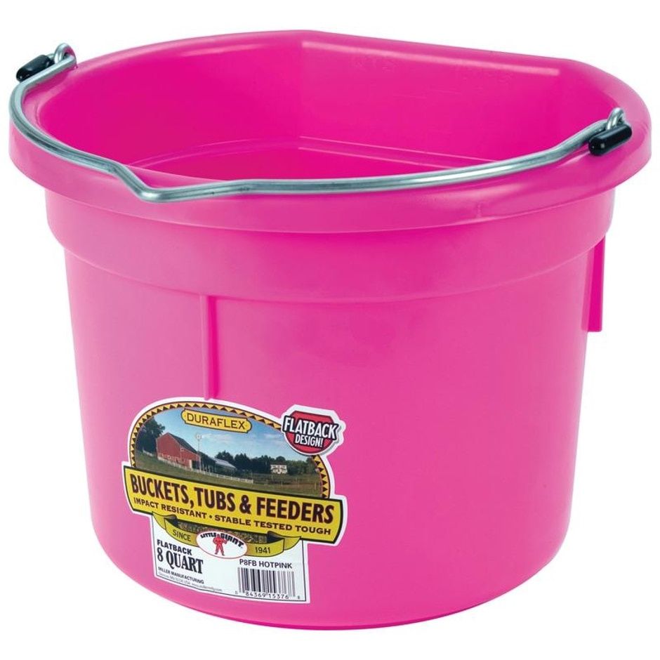 BUCKET FLATBACK 8QT PINK