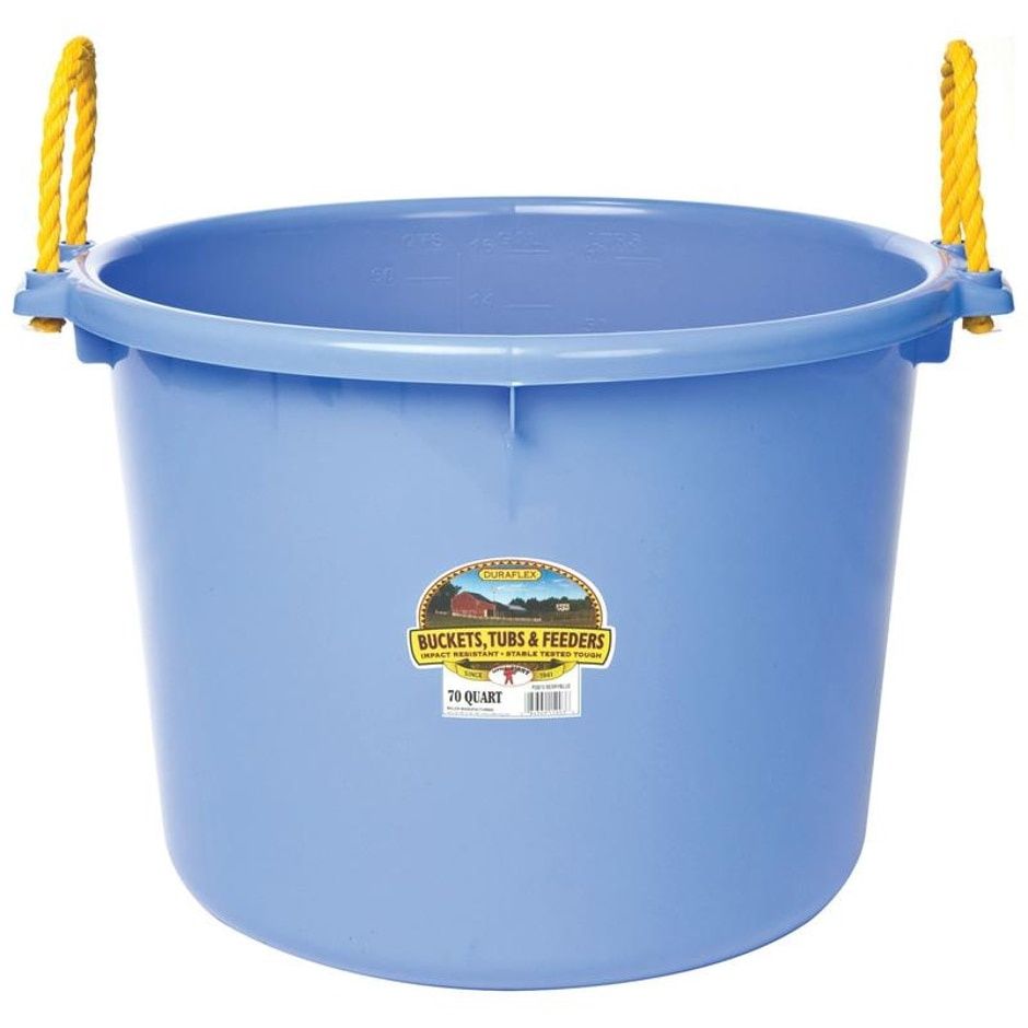 MUCK TUB W/ROPE HANDLES BERRY BLUE 70QT