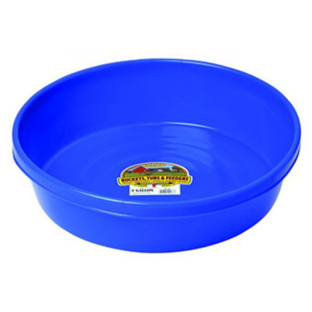PLASTIC FEED PAN BLUE 3GAL