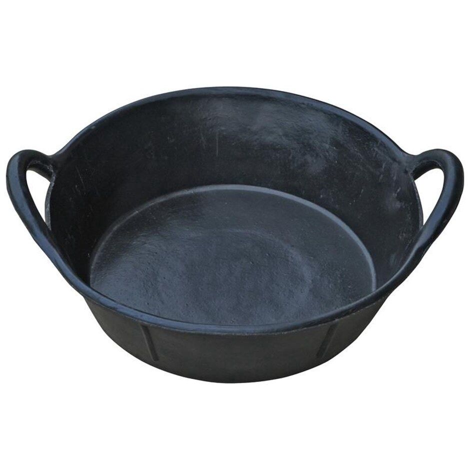 RUBBER PAN WITH HANDLES 3GAL