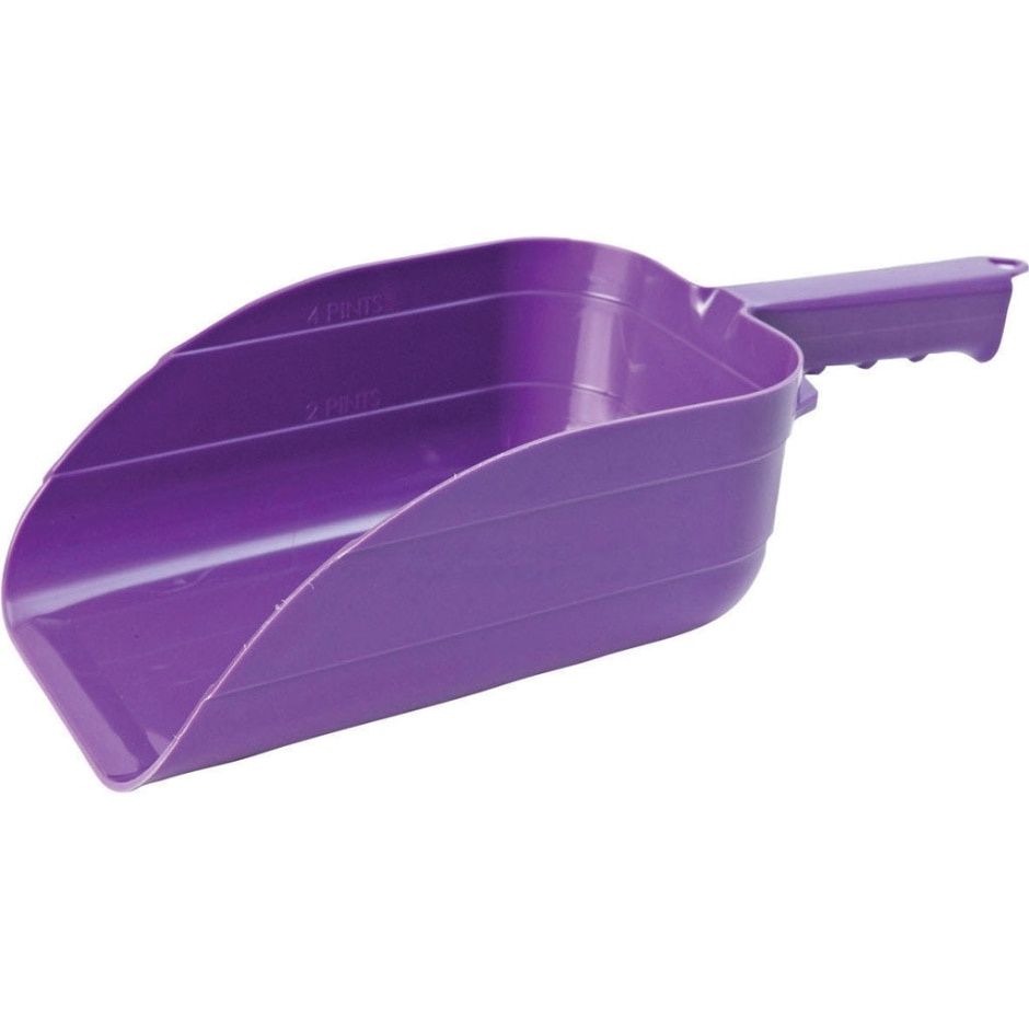 PLASTIC FEED SCOOP PURPLE 5PT