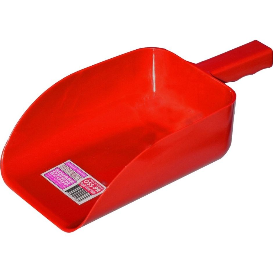 PLASTIC FEED SCOOP RED 5QT TUFF STUFF