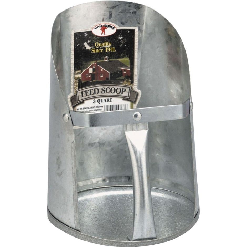 FEED SCOOP 3QT GALVANIZED