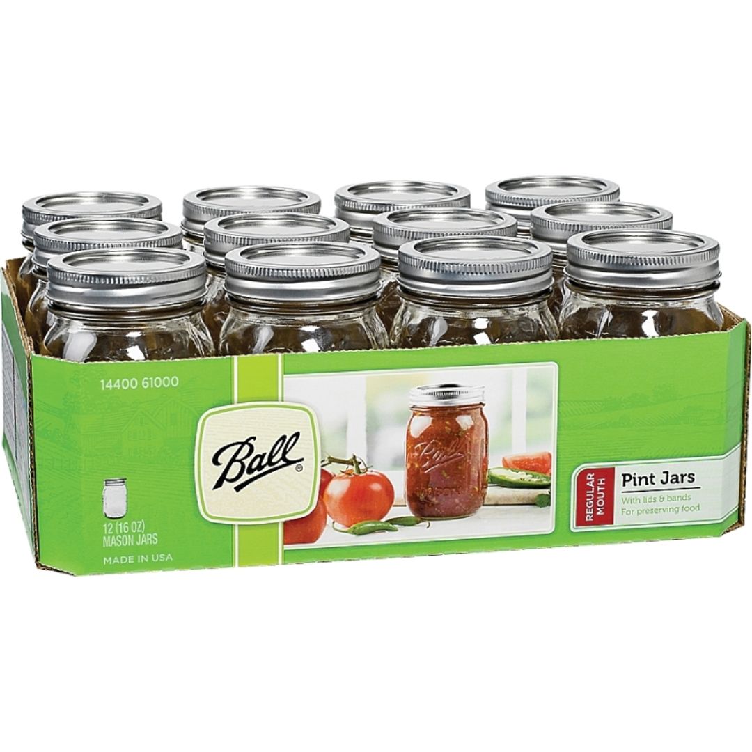 61000 REGULAR MOUTH JARS PINT 12PK