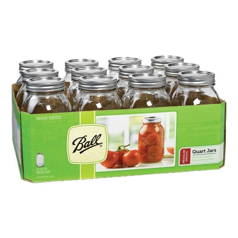 62000 REGULAR MOUTH JARS QUART 12PK