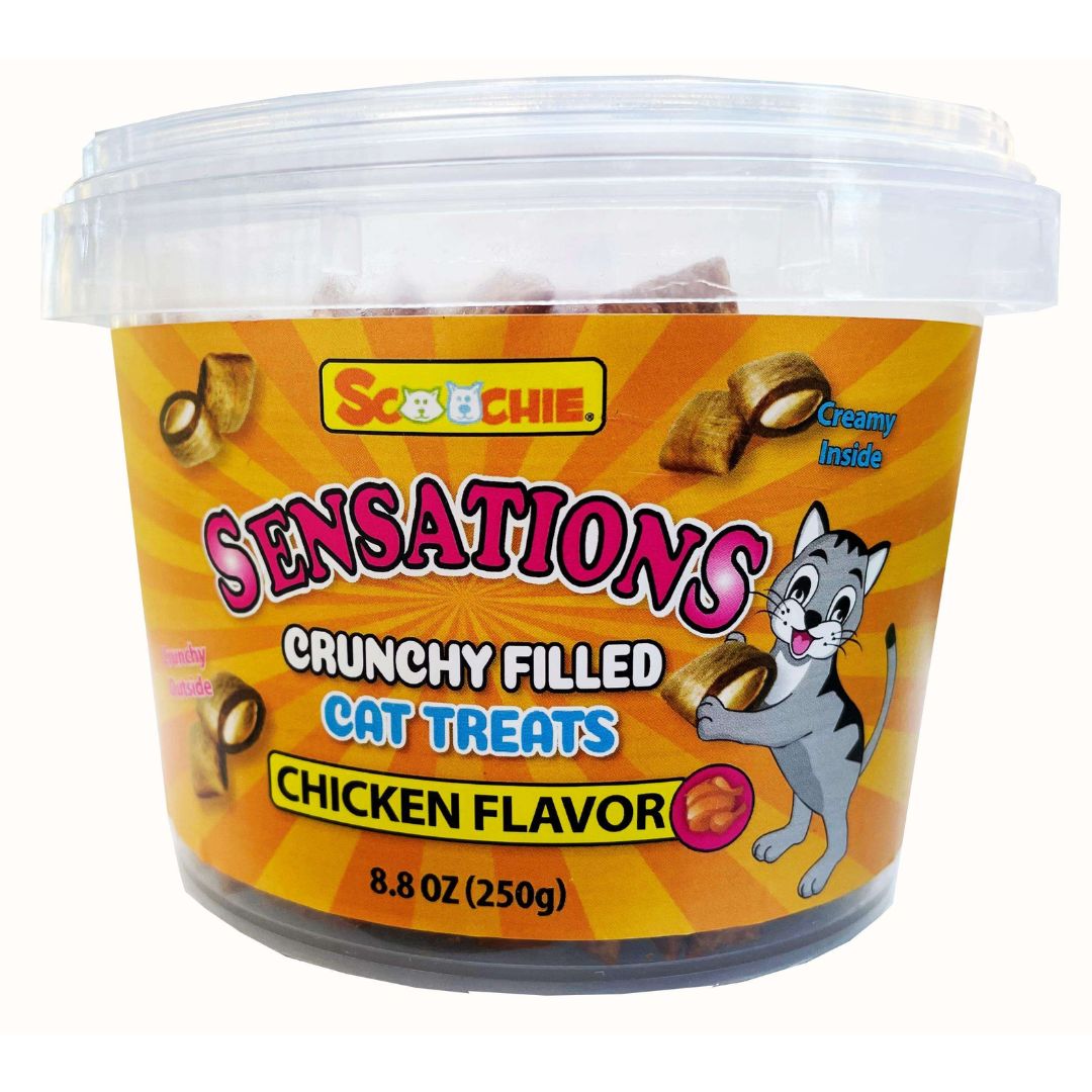 SCOOCHIE SENSATIONS CAT TREATS CHICKEN 8.8OZ