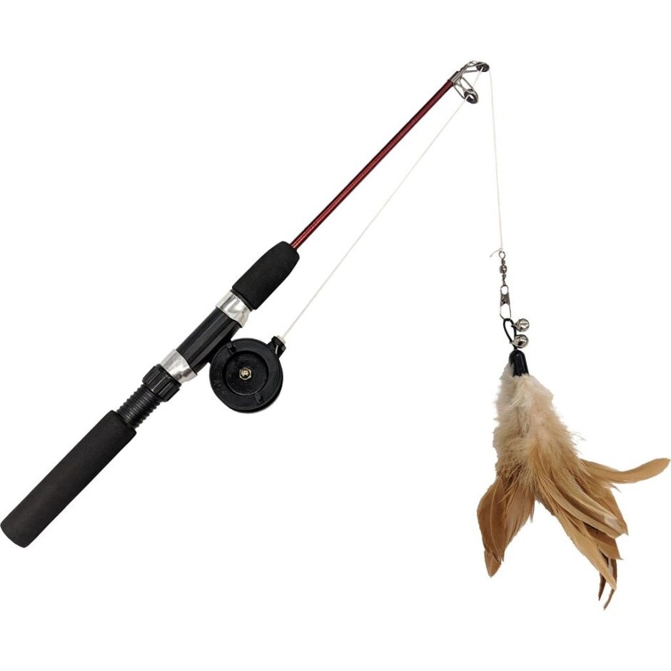 FISHING ROD N REEL TEASER WAND