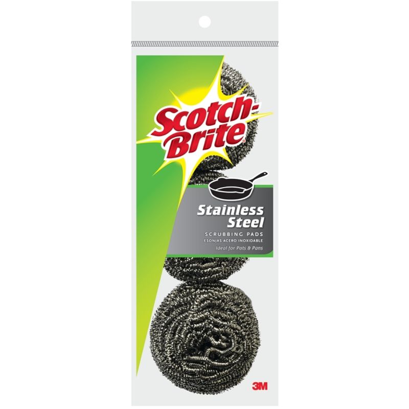 214C ST/STEEL SCOURING PAD 3PK
