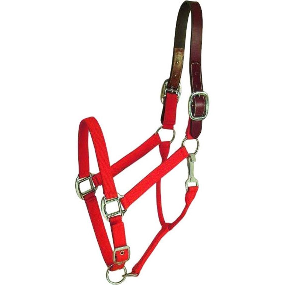 HALTER RED BREAKAWAY W/SNAP HORSE