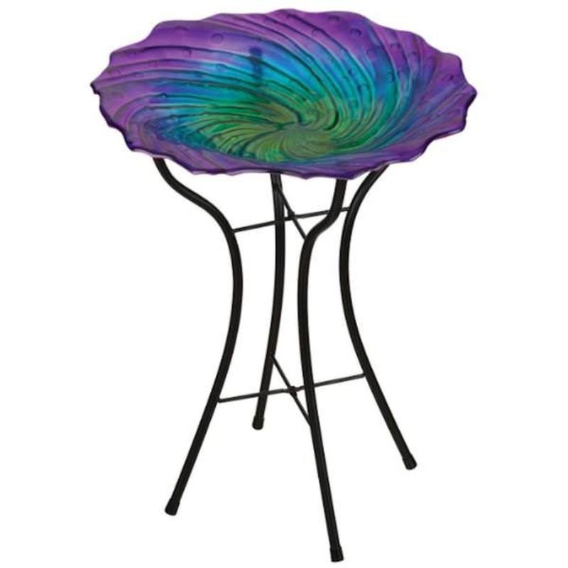 BIRDBATH GLASS RIPPLE