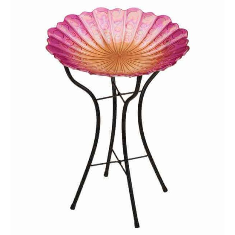 BIRDBATH GLASS RAINDROP