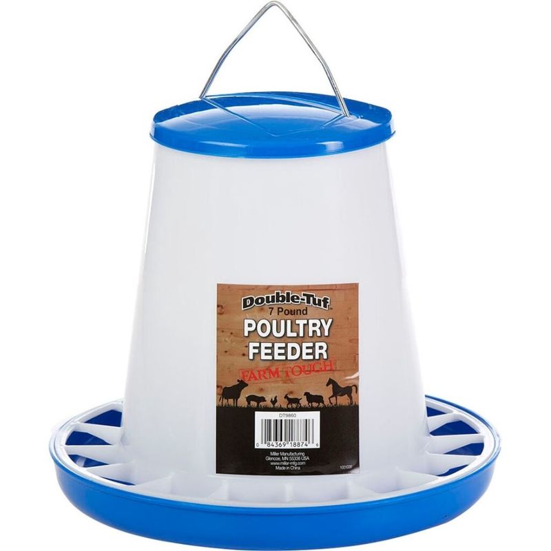 POULTRY FEEDER WITH LID 7LB