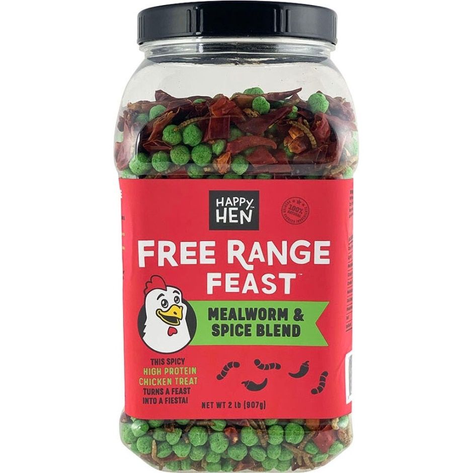 HAPPY HEN FREE RANGE FEAST MEALWORM &amp; SPICE 2LB